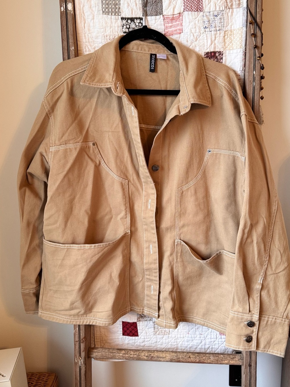 Divided Men's Canvas Field Jacket - Beige
